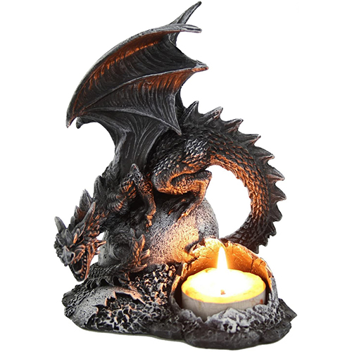 portavelas y candelabros de dragones